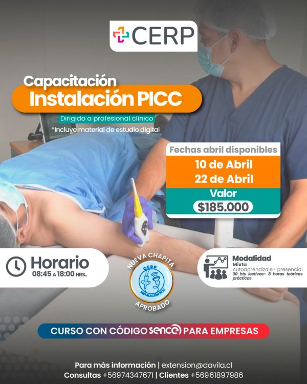 Instalación de PICC con apoyo ecográfica adulto pediátrico