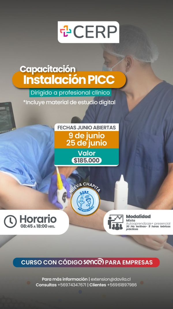 Instalación de PICC con apoyo ecográfica adulto pediátrico
