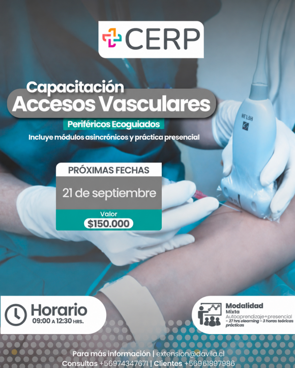 Capacitación Instalación de Accesos Vasculares Periféricos Ecoguiados