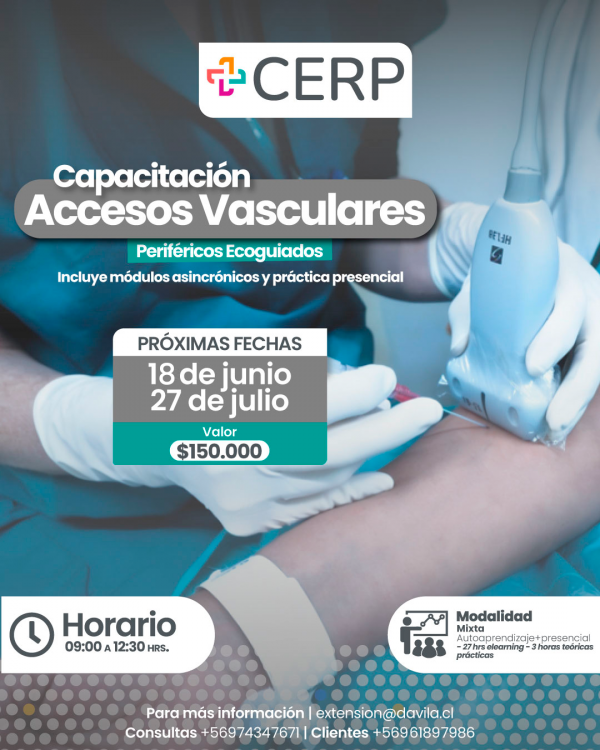 Capacitación Instalación de Accesos Vasculares Periféricos Ecoguiados