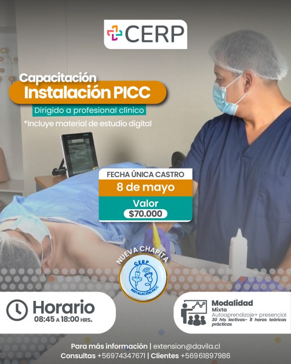 Instalación de PICC con apoyo ecográfica adulto pediátrico Castro
