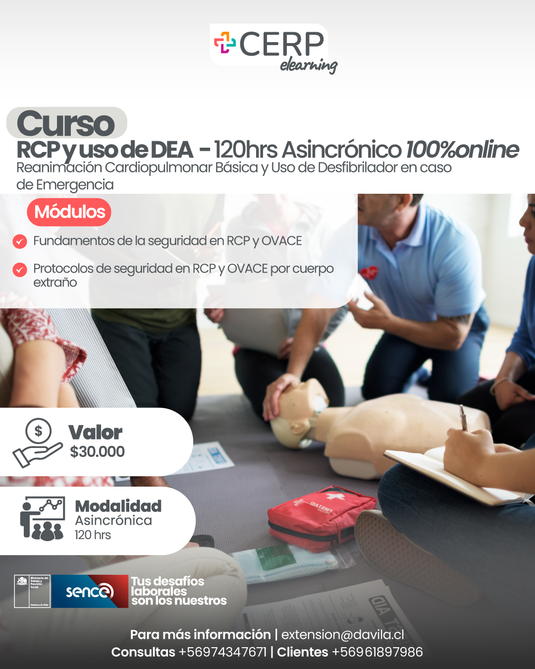 Pack Empleabilidad en Salud: RCP + IAAS